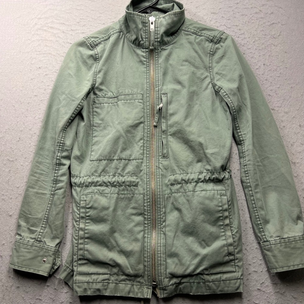 Madewell Fleet Jacket Womens XS Sage Green Cotton Utility Field‎ Coat C3394